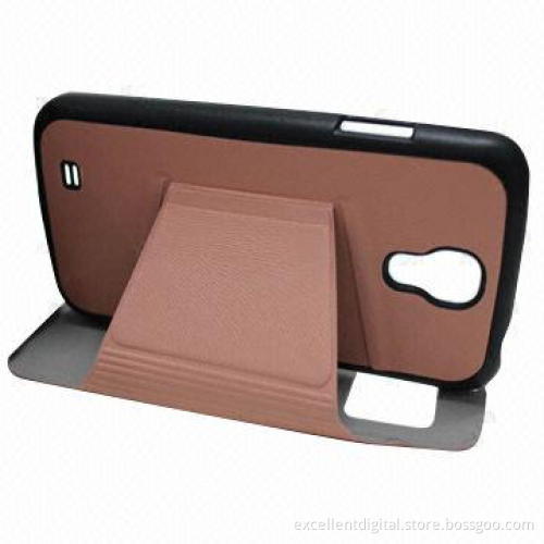 Mice texture PU leather slim stand phone case for Samsung galaxy S4 9500